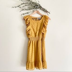 BB Dakota by Steve Madden eyelet smocked ruffle dress